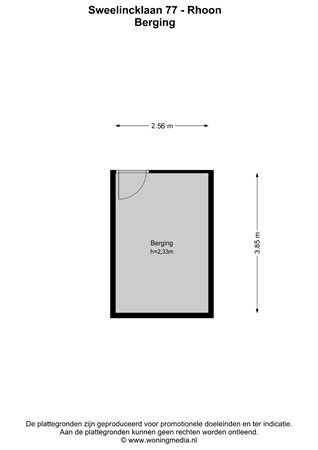 Floorplan - Sweelincklaan 77, 3161 RP Rhoon